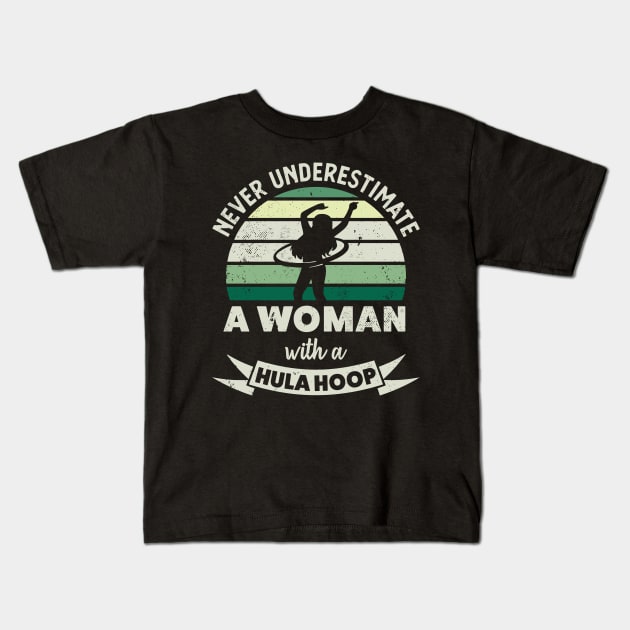 Woman with a Hula Hoop Funny hooping Gifts Mom Kids T-Shirt by qwertydesigns